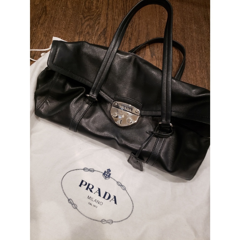 PRADA | Black leather handbag